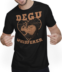 Produktbild von T-Shirt mit Mann Degu Whisperer Funny Degus Spruch Mädchen & Frauen Degu