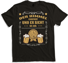 Produktbild von T-Shirt Der Himmel existiert Bierfass Männer Lustige Bier Sprüche