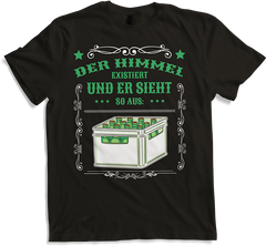 Produktbild von T-Shirt Der Himmel existiert Bierkasten Männer Lustige Bier Sprüche