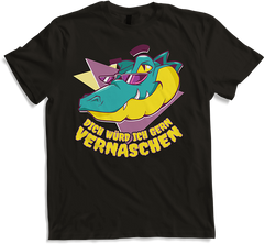 Produktbild von T-Shirt Dich würd ich gern vernaschen Alligator Freche Anmachsprüche