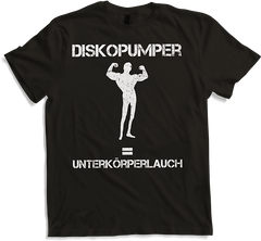 Produktbild von T-Shirt Diskopumper = Unterkörperlauch | Spruch für Kraftsportler