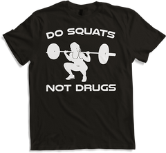 Produktbild von T-Shirt Do Squats Not Drugs Damen Bodybuilding Gewichtheben