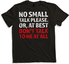 Produktbild von T-Shirt Don't talk to me at all Small Talk Funny Introvert Spruch
