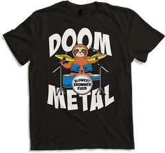 Produktbild von T-Shirt Doom Metal Faultier Metaller Spruch Kinder Metalhead