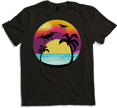 Produktbild von T-Shirt Drohnen Piloten T-Shirt | Quadrocopter Sonnenuntergang