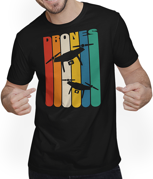 Produktbild von T-Shirt mit Mann Drohnen & Quadrocopter Spruch für Drohnenpiloten Vintage