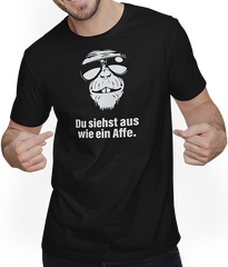 Produktbild von T-Shirt mit Mann Du siehst aus wie ein Affe | Frecher lustiger Spruch | Party