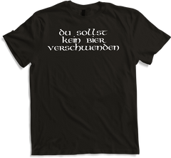 Produktbild von T-Shirt Du sollst kein Bier verschwenden freche Bibel Sprüche Bier