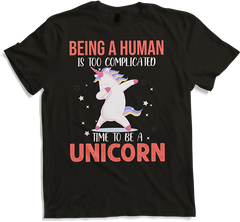 Produktbild von T-Shirt Ein Mensch zu sein ist zu kompliziert Einhorn Kinder Jugend
