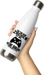 Produktbild von Thermosflasche von Hand gehalten Ein Tag ohne Zocken ist wie frag Eltern Gamer Nerd Zocker