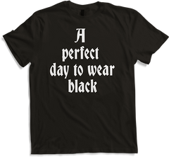 Produktbild von T-Shirt Ein perfekter Tag zum Tragen von schwarzen Gothic-Batcave-Spruch