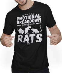 Produktbild von T-Shirt mit Mann Emotional Breakdown Pet Rat | Lustiger Rattenspruch | Frau Mädchen