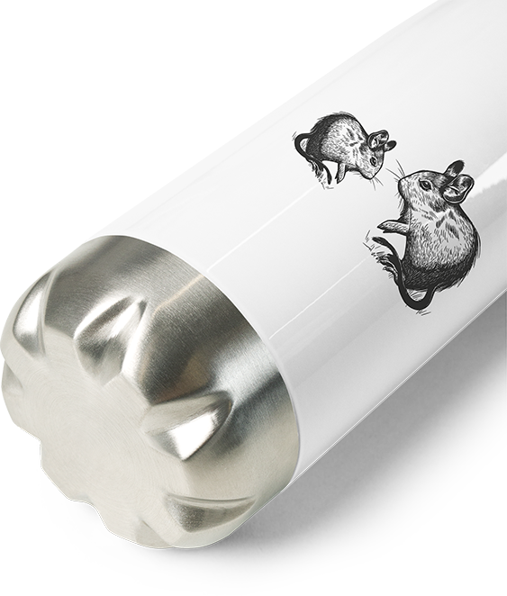 Produktbild vom Boden der Thermoflasche Emotionalem Zusammenbruchs Degus | Lustiger Degu Spruch