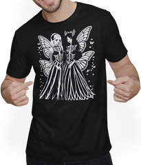 Produktbild von T-Shirt mit Mann Fairycore Aesthetics Skelett Fairy Goth Grunge Girl