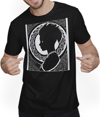 Produktbild von T-Shirt mit Mann Fantasy Post Punk keltischer Tribal Batcave Mohawk Girl Gothic