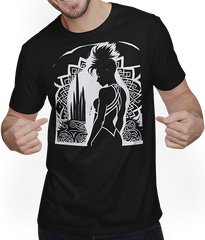 Produktbild von T-Shirt mit Mann Fantasy Post Punk keltischer Tribal Batcave Mohawk Girl Gothic