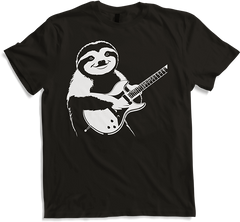 Produktbild von T-Shirt Faultier mit E-Gitarre Musiker Lustiger Gitarrist