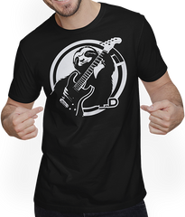 Produktbild von T-Shirt mit Mann Faultier mit E-Gitarre Musiker Lustiger Gitarrist