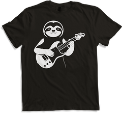 Produktbild von T-Shirt Faultier mit E-Gitarre Musiker Lustiger Gitarrist