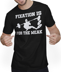Produktbild von T-Shirt mit Mann Fixierung ist für das schwache Bodybuilding-Muskel-Gewichtheben