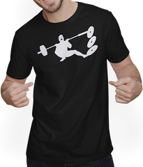 Produktbild von T-Shirt mit Mann Font Squats Fail Bodybuilding Muskel Gewichtheben Kniebeugen