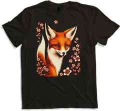 Produktbild von T-Shirt Foxes Japanische Kirschblüte Blume Kitsune Fuchs