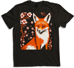 Produktbild von T-Shirt Foxes Japanische Kirschblüte Blume Kitsune Fuchs
