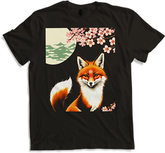 Produktbild von T-Shirt Foxes Japanische Kirschblüte Blume Kitsune Fuchs