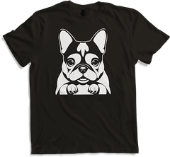 Produktbild von T-Shirt Französische Bulldogge mit E-Gitarre Musiker Gitarrist