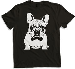 Produktbild von T-Shirt Französische Bulldogge mit E-Gitarre Musiker Gitarrist