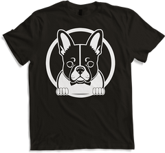 Produktbild von T-Shirt Französische Bulldogge mit E-Gitarre Musiker Gitarrist