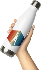 Produktbild von Thermosflasche von Hand gehalten Frauen Workout | Vintage Hexagon | Retro Kurzhantel
