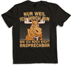 Produktbild von T-Shirt Freche Morgenmuffel Hirsch mit Kaffee Elche Sprüche Elch