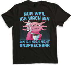 Produktbild von T-Shirt Freche Morgenmuffel Lurch mit Kaffee Axolotl Sprüche