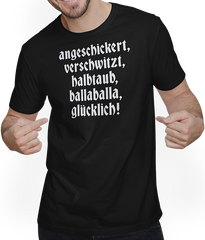 Produktbild von T-Shirt mit Mann Frecher Goth Party Spruch Gothic Sprüche Dark Wave Batcave