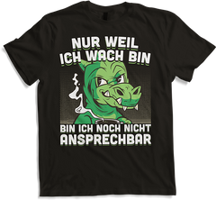 Produktbild von T-Shirt Frecher Morgenmuffel Spruch Drache mit Kaffee Sprüche