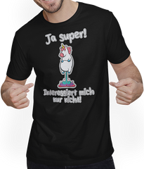 Produktbild von T-Shirt mit Mann Freches Einhorn Lustiger Cooler Spruch Mädchen & Teenager
