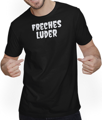 Produktbild von T-Shirt mit Mann Freches Luder Gothic Dark Wave Batcave Spruch Freche Mädchen
