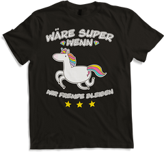 Produktbild von T-Shirt Fremde bleiben Einhorn Lustiger Spruch Mädchen & Teenager