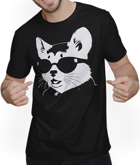 Produktbild von T-Shirt mit Mann Frettchen trägt Sonnenbrille coole Frettchen