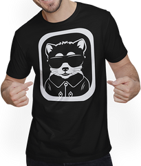 Produktbild von T-Shirt mit Mann Frettchen trägt Sonnenbrille coole Frettchen