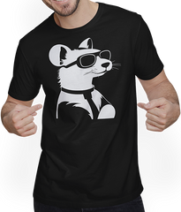Produktbild von T-Shirt mit Mann Frettchen trägt Sonnenbrille coole Frettchen
