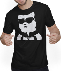 Produktbild von T-Shirt mit Mann Frettchen trägt Sonnenbrille coole Frettchen