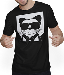 Produktbild von T-Shirt mit Mann Frettchen trägt Sonnenbrille coole Frettchen