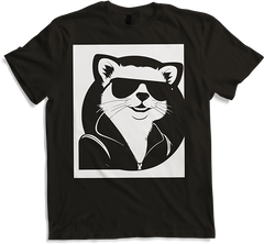 Produktbild von T-Shirt Frettchen trägt Sonnenbrille coole Frettchen