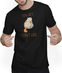 Produktbild von T-Shirt mit Mann Fun fact: I don't care | Lustige Katzensprüche | Katzen