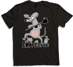 Produktbild von T-Shirt Funny Ew People Spruch Haustier Ratte mit Gesichtsmaske