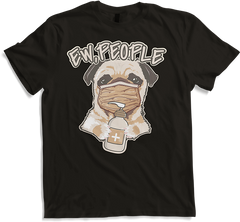 Produktbild von T-Shirt Funny Ew People Spruch Hund Mops trägt Gesichtsmaske