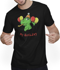Produktbild von T-Shirt mit Mann Geburtstag Dinosaurier Luftballon Junge Mädchen My Birthday