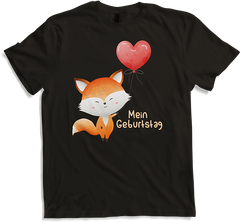 Produktbild von T-Shirt Geburtstag Fuchs Herz Luftballon Junge Mädchen Birthday